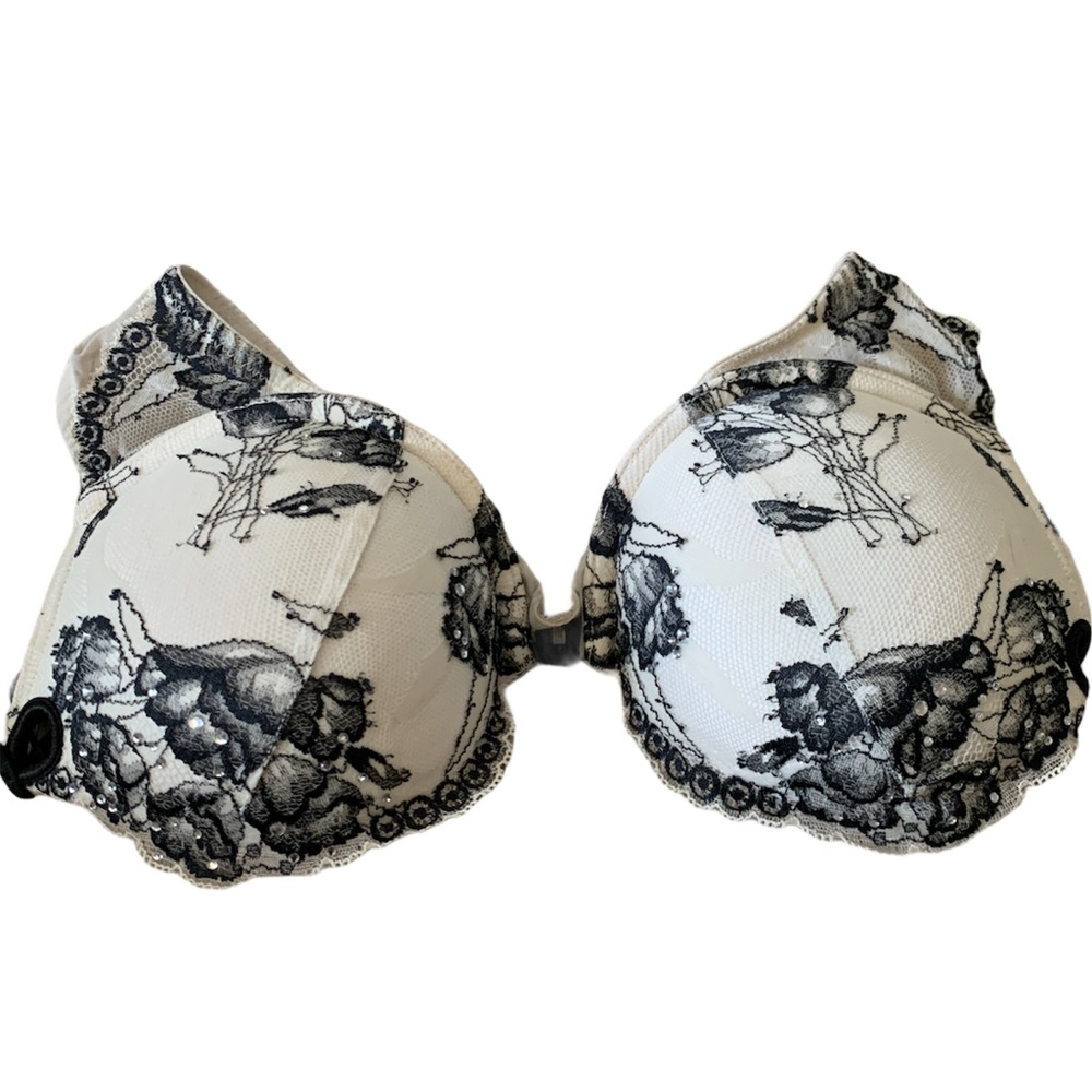 Victoria Secret White Lace Bra Womens 34B